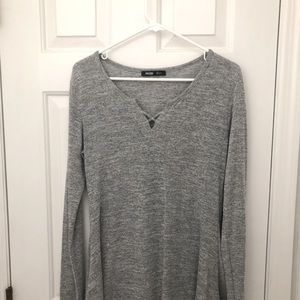 Heathered gray sweater